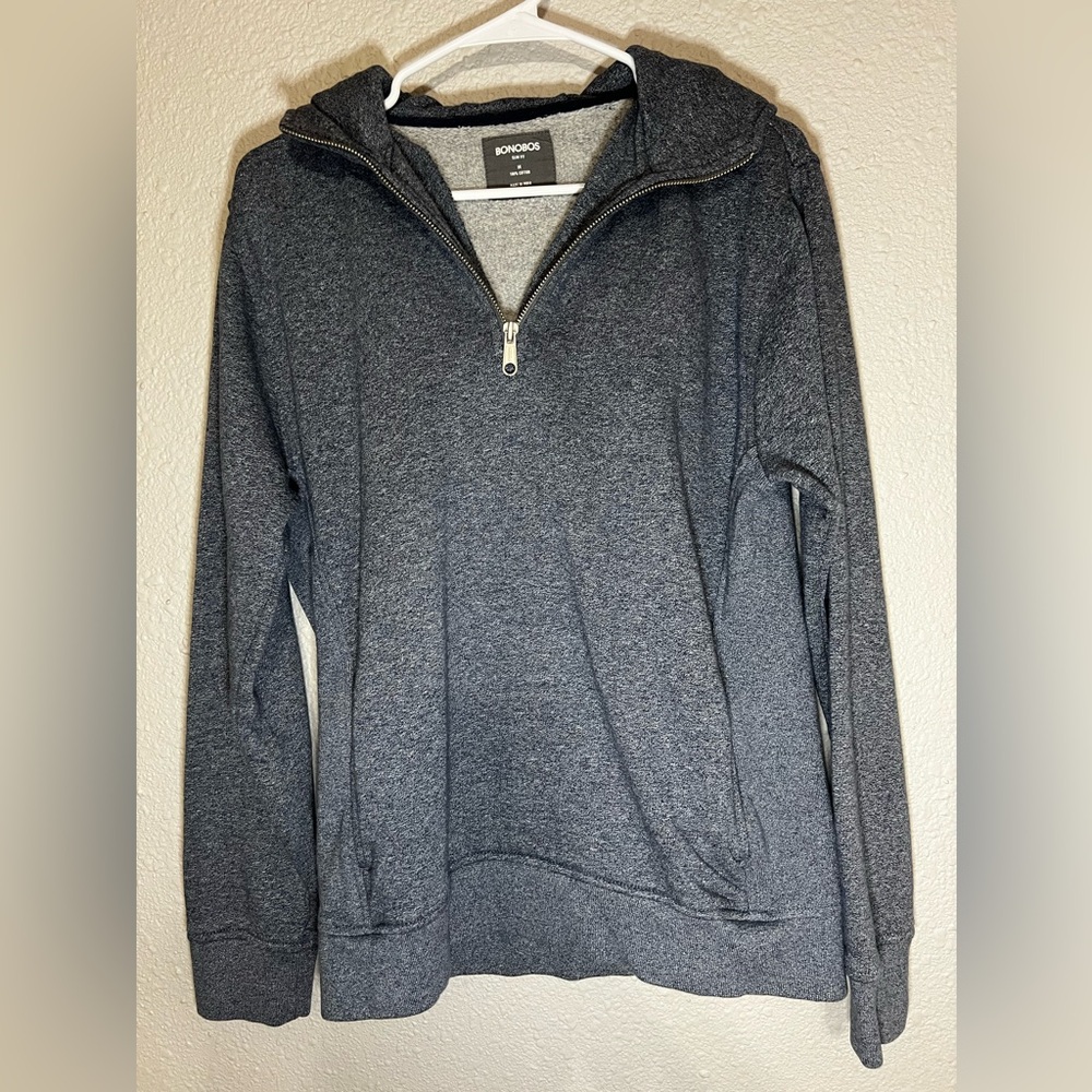 Bonobos 3/4 Zip Hoodie SlimFit Size Medium